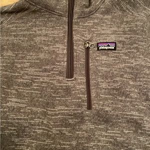 Patagonia boys quarter zip fleece jacket.  Charcoal color.  Barely worn